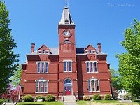 External shot of the Stewart Free Library in Corinna, Maine